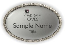 (image for) Oakdale Oval Bling Silver badge