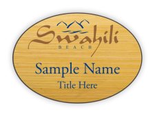 (image for) Swahili Beach Resort Oval Bamboo badge