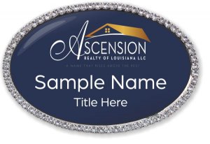 (image for) \"Ascension Realty of Louisiana, LLC Oval Bling Silver Other badge\"