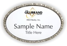 (image for) The Gillibrand Group Oval Bling Silver Other badge