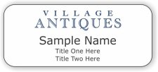 (image for) Village Antiques Standard White badge