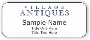 (image for) Village Antiques Standard White badge