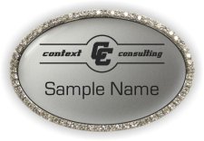 (image for) Context Consulting Oval Bling Silver badge