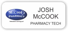 (image for) McCook's Pharmacy White Rounded Corners badge