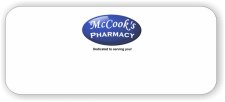 (image for) McCook's Pharmacy White Rounded Corners badge