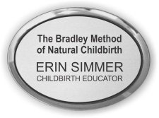 (image for) The Bradley Method of Natural Childbirth Executive Silver Oval badge