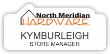 (image for) North Meridian Hardware Shaped White badge