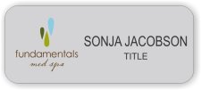 (image for) Fundamentals Med Spa Silver Round Corners badge
