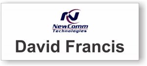 (image for) NewComm Technologies White Square Corners badge