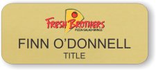 (image for) Fresh Brothers Gold Round Corners badge
