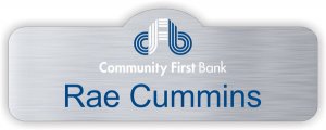 (image for) Community First Bank Shaped Silver badge