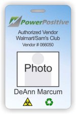 (image for) Power Positive Photo Id - Vertical badge