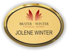 (image for) Brater-Winter Funeral Home Executive Gold Oval badge