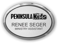 (image for) Peninsula Baptist Church Executive Silver Oval badge