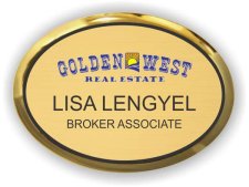 (image for) Golden West Real Estate Executive Gold Oval badge