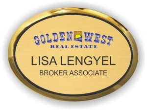 (image for) Golden West Real Estate Executive Gold Oval badge