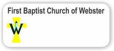 (image for) First Baptist Church of Webster White Rounded Corners badge