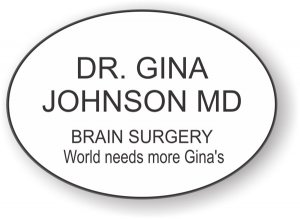 (image for) Dr. Timothy Johnson MD Oval White badge