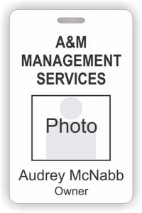 (image for) A&M MANAGEMENT SERVICES Photo Id - Vertical badge