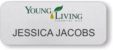 (image for) Young Living Essential Oils Silver Round Corners badge