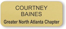 (image for) Courtney Baines Gold Round Corners badge
