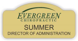 (image for) Evergreen Chiropractic Shaped Gold badge