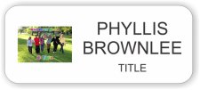 (image for) Phyllis Brownlee White Rounded Corners badge