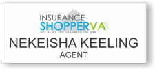 (image for) Insurance Shopper of VA White Square Corners badge