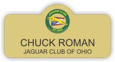 (image for) Jaguar Club of Ohio Shaped Gold badge