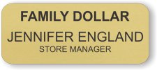 (image for) Family dollar Gold Round Corners badge