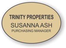 (image for) Trinity Properties Oval Gold badge