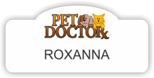 (image for) Pet Doctor Shaped White badge