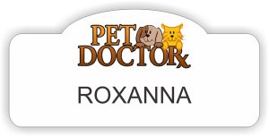 (image for) Pet Doctor Shaped White badge