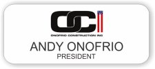 (image for) Onofrio Construction, Inc. White Rounded Corners badge