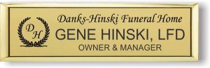 (image for) Danks-Hinski Funeral Home Small Executive Gold badge