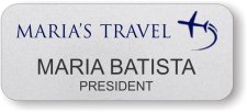 (image for) MARIA'S TRAVEL Silver Round Corners badge