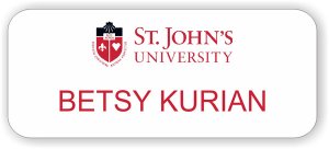 (image for) St. John\'s University White Rounded Corners badge