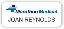 (image for) Marathon Medical White Rounded Corners badge