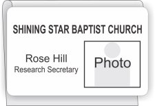 (image for) Shining Star Baptist Church Photo ID - Horizontal badge