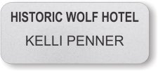 (image for) Historic Wolf Hotel Silver Round Corners badge
