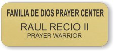 (image for) Familia De Dios Prayer Center Gold Round Corners badge