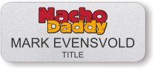 (image for) Nacho Daddy Silver Round Corners badge
