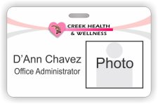 (image for) james e. creek m.d. Photo ID - Horizontal badge
