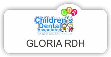 (image for) Children's Dental Associates Shaped White badge
