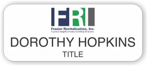 (image for) Frazier Revitalization, Inc. White Rounded Corners Badge - Title