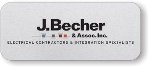 (image for) J.Becher & Assoc. Inc. Silver Round Corners badge