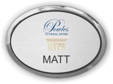 (image for) Powles Funeral Home Oval Executive Silver badge
