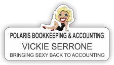 (image for) POLARIS BOOKKEEPING & ACCOUNTING Shaped White badge