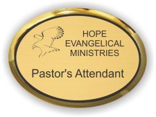 (image for) Hope Evangelical Ministries Oval Executive Gold badge