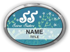 (image for) Soiree Sisters Oval Silver badge